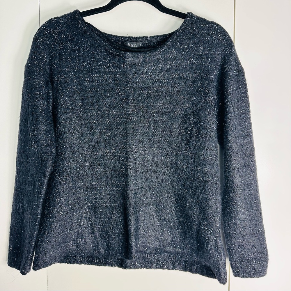 Basic+ Black Cute Sweater With Silver Tinsels, Si… - image 8